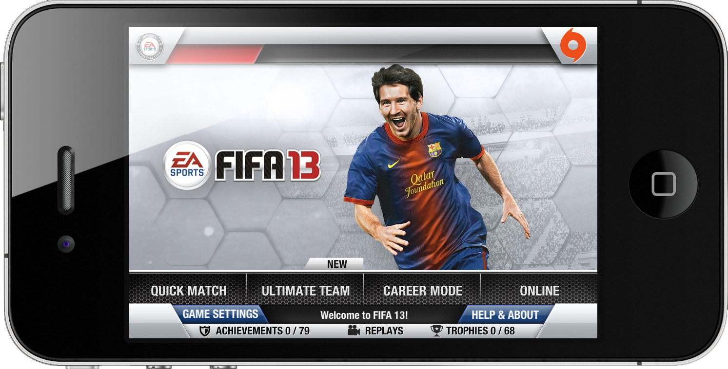 Screenshot of FIFA 13 Mobile on iPhone 4